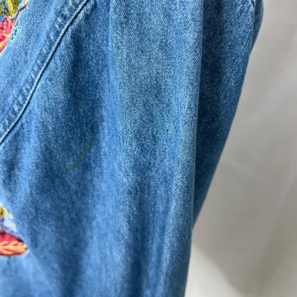 Vintage Bobbie brooks denim chambray embroidered shirt - Image 11