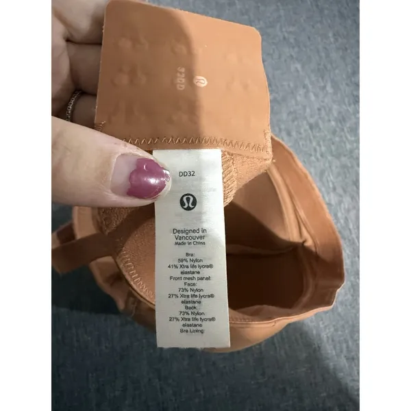 lululemon Women's Run Times High Support Bra Terracotta Adjustable Strap 32DD - Image 6