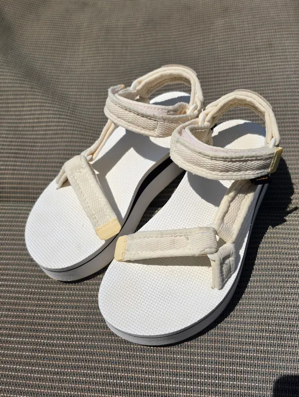 Teva Flatform Universal Mesh White Sandals 6 - Image 2