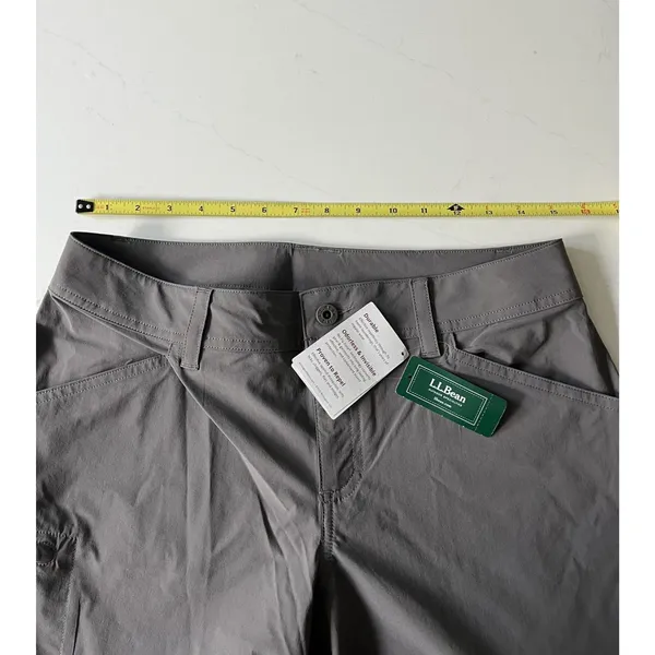 NWT LL Bean Pants Women’s Gray Convertible Shorts Zip Off No Fly Zone 8P - Image 5