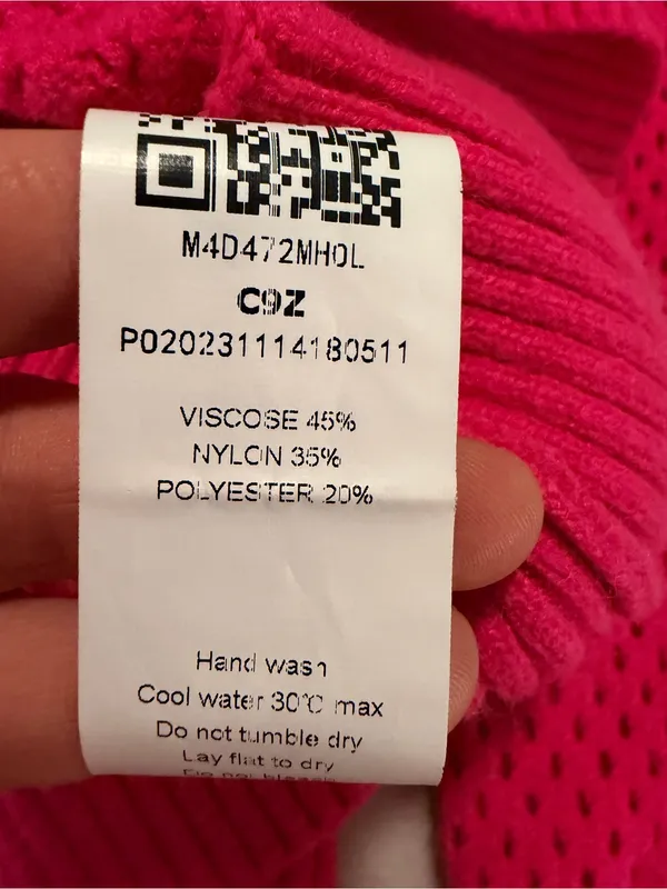 Source Unknown Hot Pink Collared Zip-Neck Women's Sweater - Image 5