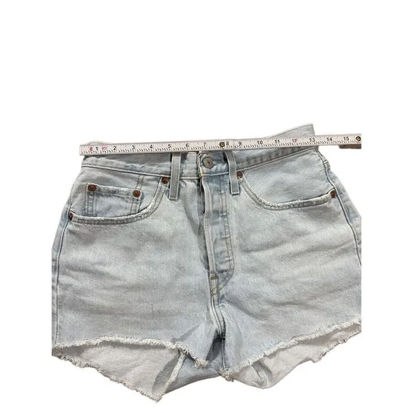 Women's Levi's‎ 501 Original High Rise Jean Shorts Sansome Muse Blue Sz 26 - Image 5