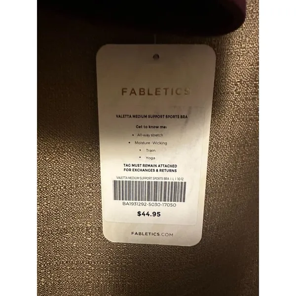 NWT Fabletics Valetta Medium Support Sports Bra Size Large - Image 2