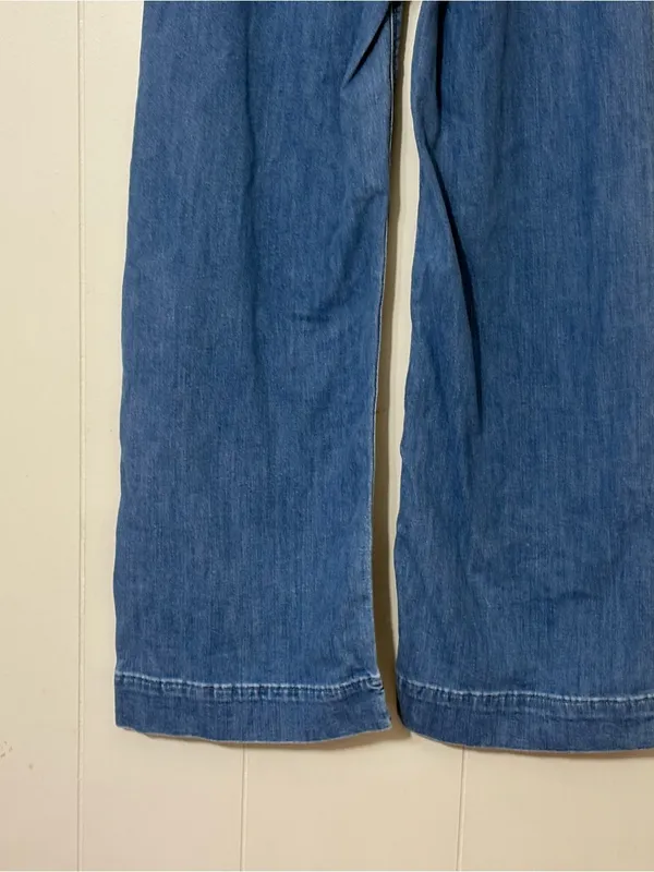 American Eagle Super High Rise Baggy Wide Leg Jeans Womens 00 Light Wash - Image 8