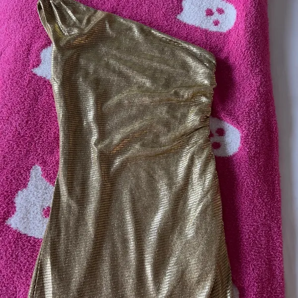 Showpo Gold Metallic Dress - Image 2