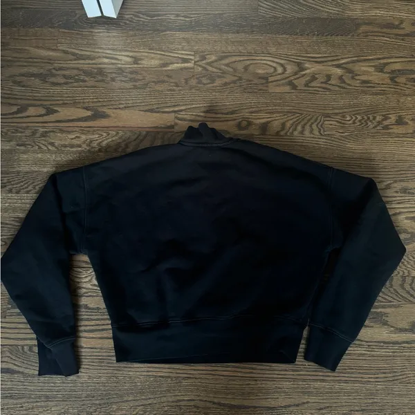 Reformation jeans black quarter zip jumper sweatshirt top size small - Image 4