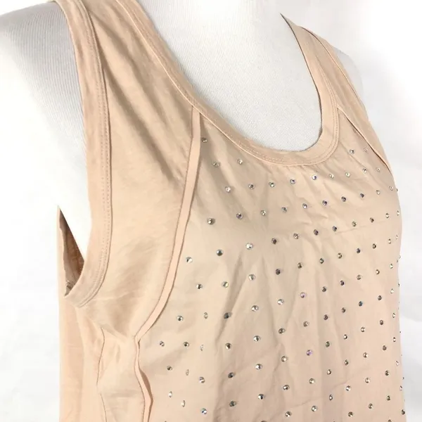 J. Crew Rhinestone Cami Tank Top Womens M Sparkly Embellished Jewel Pastel - Image 8