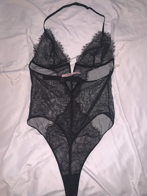 Victoria's Secret Black Lace Teddy Bodysuit - Image 2