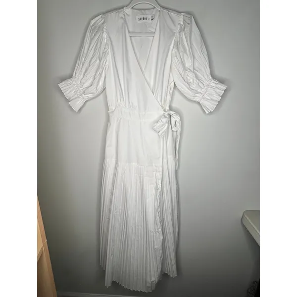 Sovere Pleated Wrap Midi Dress Size XS - Image 2