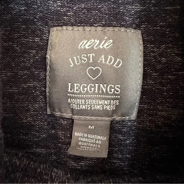 Aerie Just Add Leggings Cowl Neck Tunic Top Women's‎ Medium Heather Blue Casual - Image 3