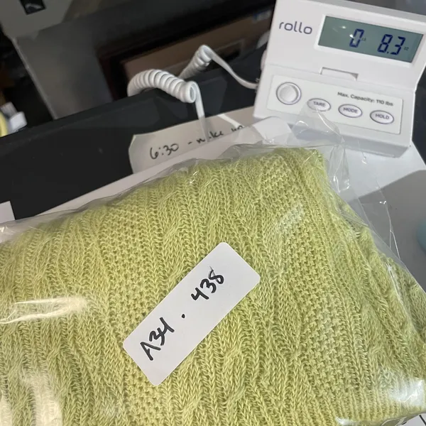 Lauren Ralph Lauren Sweater Womens M Yellow V-Neck Linen‎ Cable-Knit Pullover - Image 7
