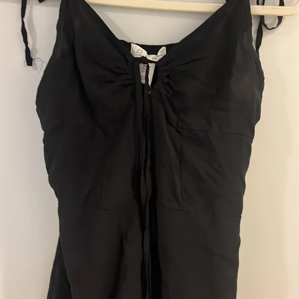 birch and stone size medium tie strap black romper - Image 2