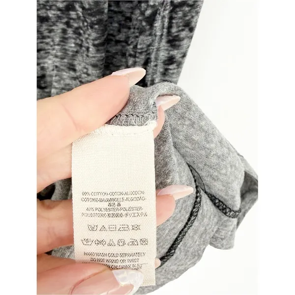 Free People Los Angeles Burnout Short Sleeve‎ Tee Women's Size S Grey Boho - Image 8