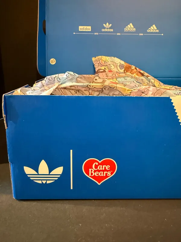 Rare Women’s Adidas handball Spezial “Care Bears” size 9w comes with care bear - Image 7