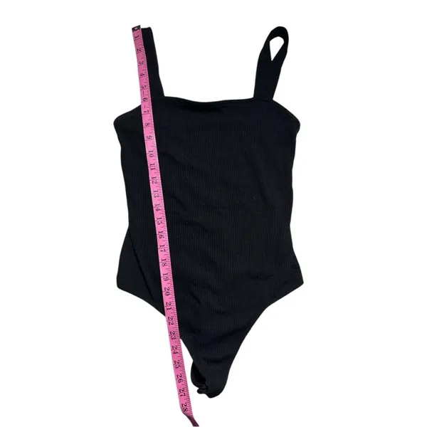 American Eagle Outfitters Women’s Wide Strap Black Bodysuit Sz L - Image 4