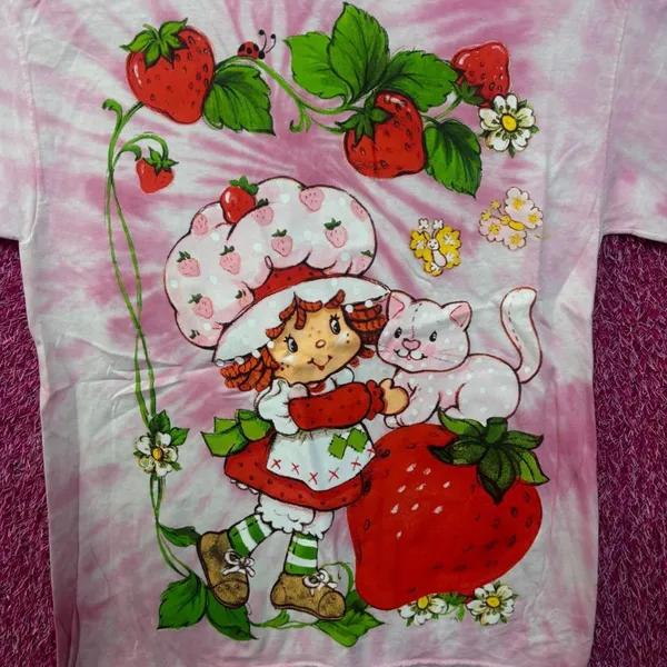 Strawberry Shortcake and Custard tiedye T-shirt size medium - Image 2