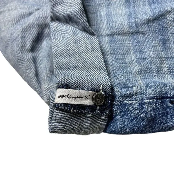 One Teaspoon Bandits High Waist Short Blue Society Cut-off Jean Shorts Size 24 - Image 4