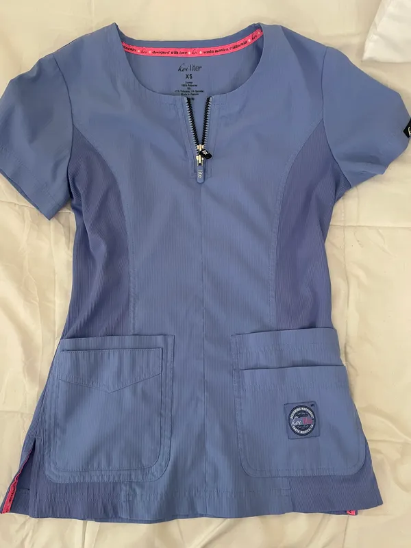 Koi Lite Purple Scrub Top & Pants - Image 2
