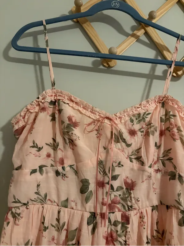 Trixxi LA Pink Floral Midi Dress size XL - Image 2