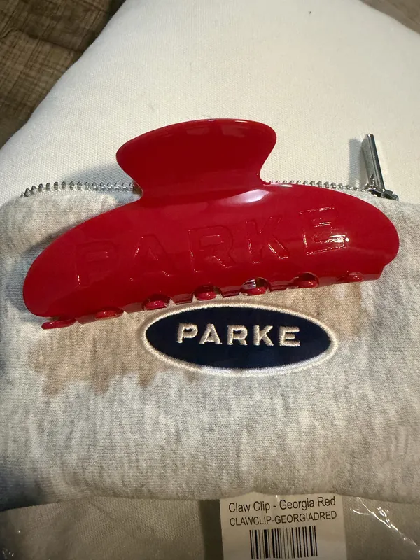 PARKE Claw Clip with Pouch Georgia Red NIP - Image 3