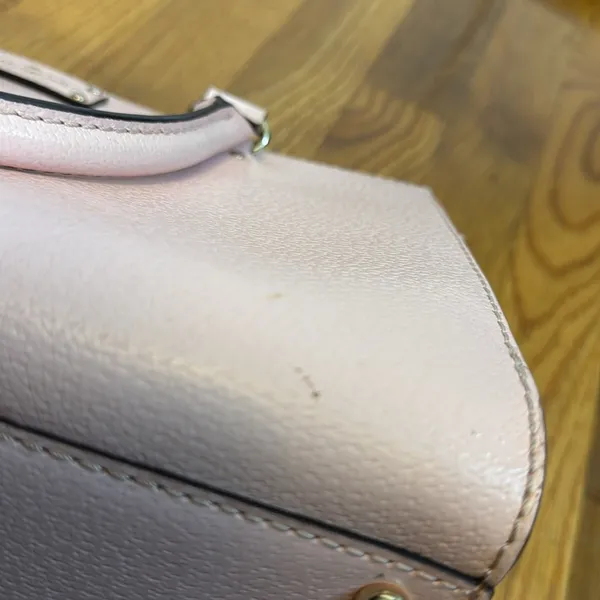 Kate Spade New York Light Pink Leather Compartment Shoulder Bag Purse - Image 13