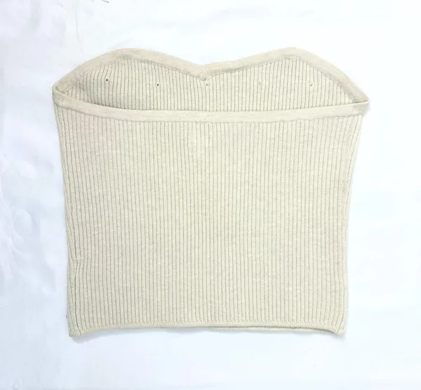 NWOT Aerie Pearl Ribbed Sweater Tube Top - Heather Frost - XL - Image 10