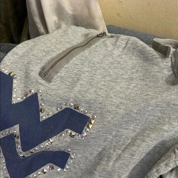 PINK - Victoria's Secret VTG COLLEGIATE COLLECTION WEST VIRGINIA WVU SWEATPANTS LG - Image 2