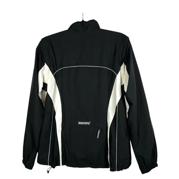 Gore‎ Wear Windstopper Cycling Running Jacket Men's Large Black Windbreaker Zip - Image 2