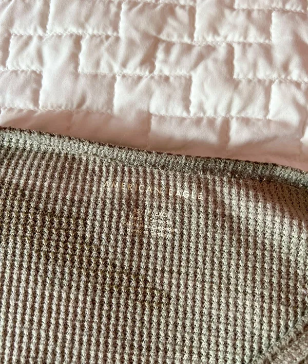 American Eagle Camo Waffle Knit V-Neck Oversized Top Size XS - Image 3