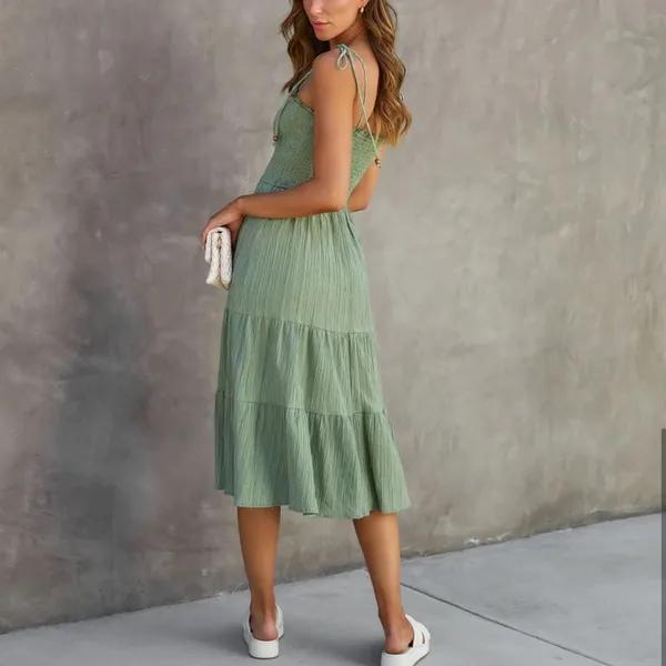 Vici | Fling For Spring Smocked Tiered Midi Dress - Image 2