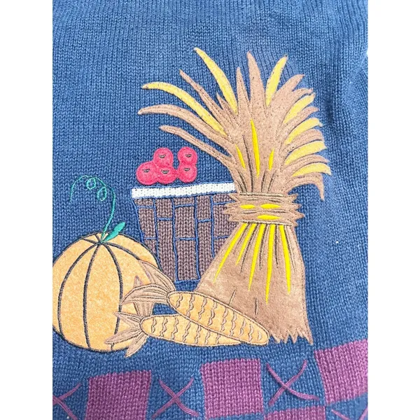 Capacity Vintage Womens 2X Sweater Knit Vest Novelty‎ Teacher Fall Cat Sunflower - Image 2