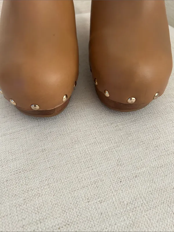BEEK Woodpecker Shearling Clog, Saddle, Size 11, NEW NWT no box - Image 9