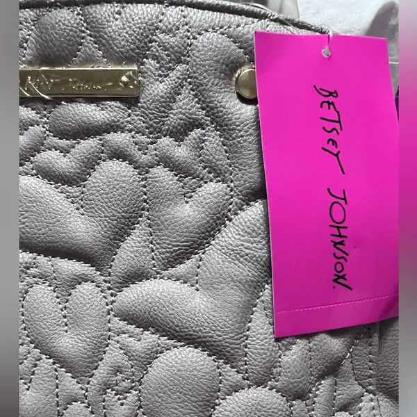 Nwt Betsey Johnson Grey Satchel Purse - Image 5