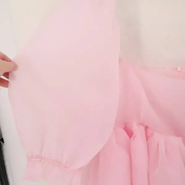 Selkie The Puff Dress Babydoll Mini Womens Size 16 Pink Princess Organza NWOT - Image 4