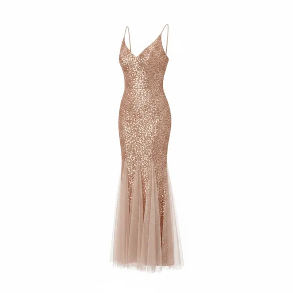 Macy's NWT Gold Evening Gown!! Stunning Small - Image 2