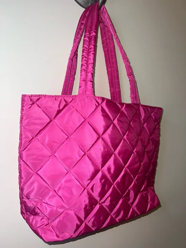 Juicy Couture Hot Pink‎ Quilted Tote Bag NWT Barbiecore Y2K Shoulder Bag - Image 8
