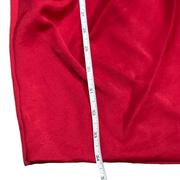 BCBGMAXAZRIA Red Iselin Midi Drape Dress Size Small - Image 10