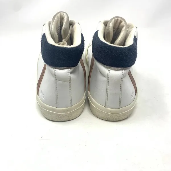 MADEWELL Sidewalk High-Top Sneakers Colorblock Leather White Brown Size‎ US 9 - Image 8