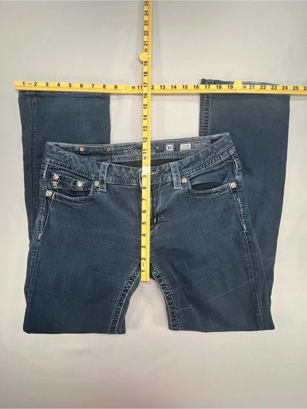 ⁠Miss Me Mid-Rise Easy Bootcut Embellished Sequins Studs Womens Jeans Size 30 - Image 13