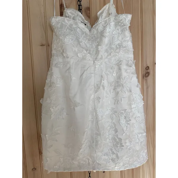 NWT Lulus Immense Elegance White Floral Embroidered Bustier Mini Dress Party M - Image 6