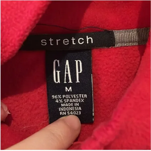 Gap red pullover quarter zip fleece size medium - Image 3