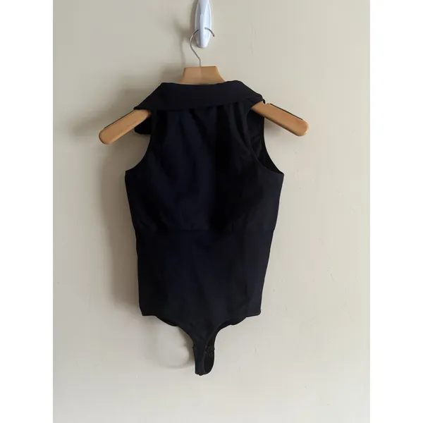 Shapellx Women's Sleeveless Collared Black XL XXL Thong Slimming Bodysuit‎ - Image 3