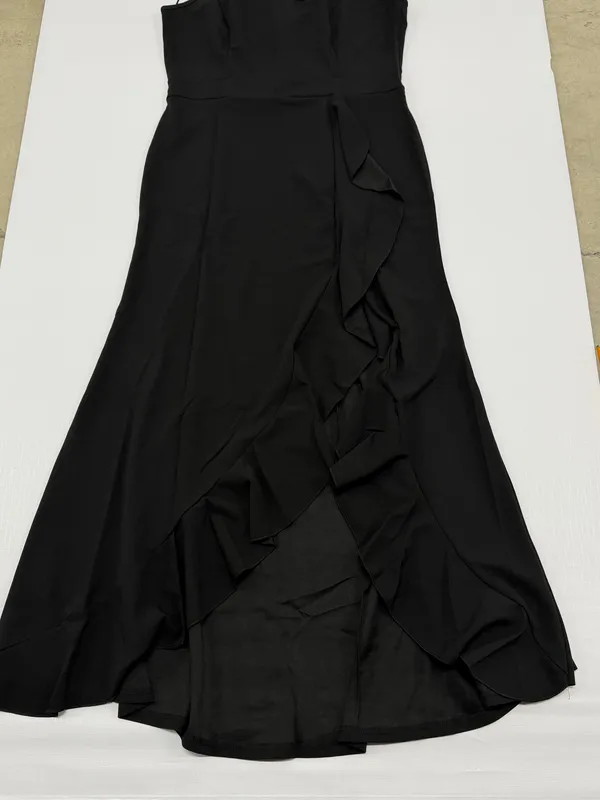 Woosea Womens Black High Neck Ruffle High Low Hem Sleeveless Maxi Dress size XL - Image 3