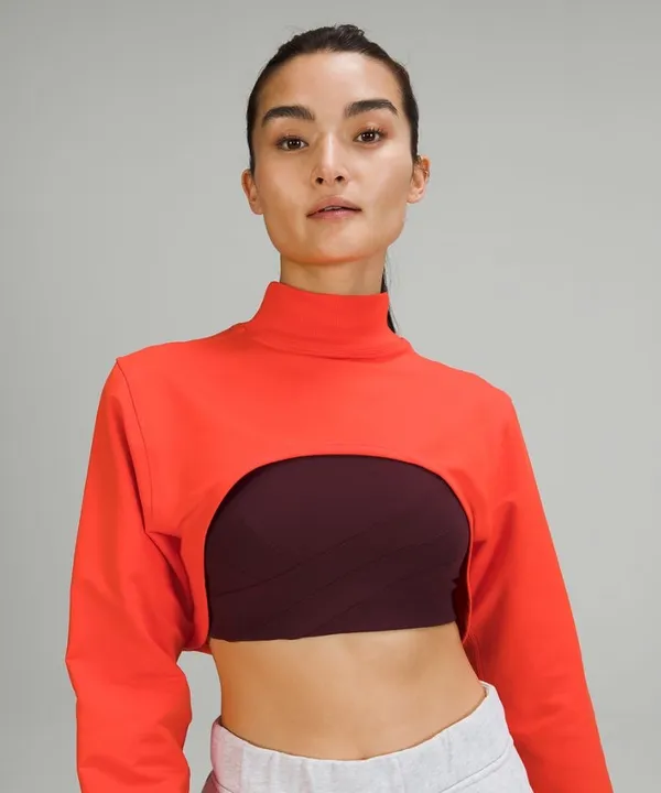 Lulu Townsend Lululemon Orange LA Reversible Mock Neck Sz 8 - Image 3