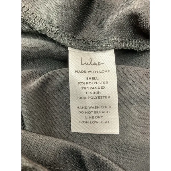 Lulus Black Satin One-Shoulder Open‎ Back Formal Maxi Dress Size Small - Image 10