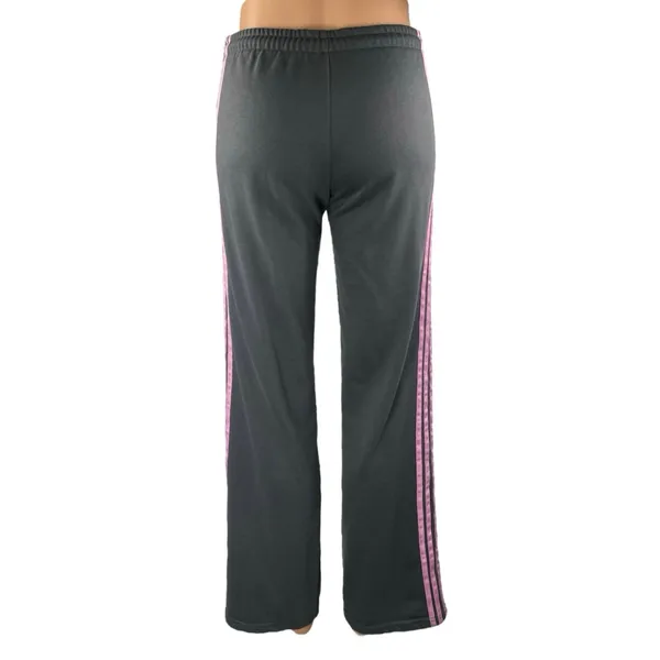 Edikted Gray Striped Elastic Waist Straight Wide Leg Trousers Sweatpants Size XS - Image 3