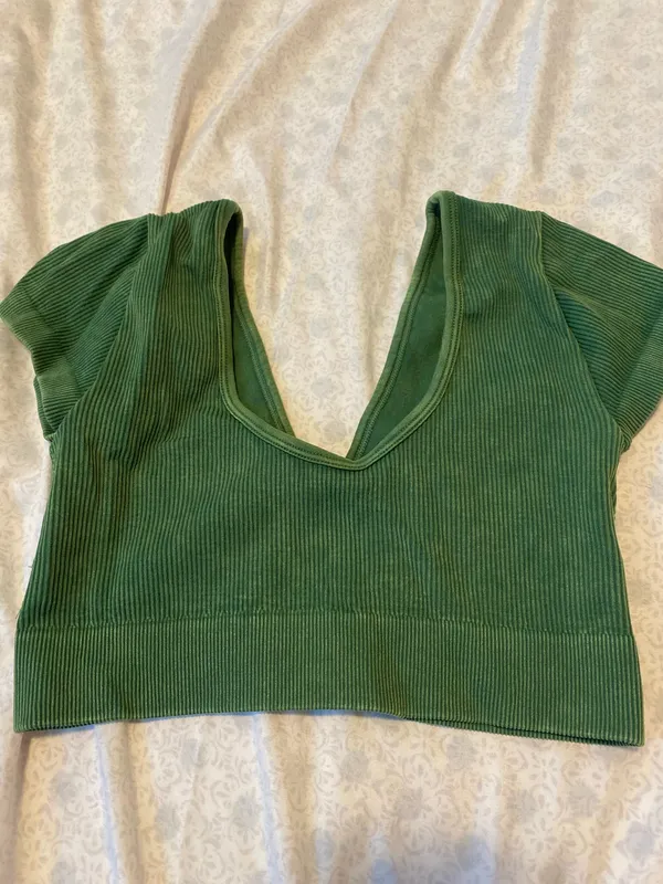Aerie green ribbed crop top - Image 8