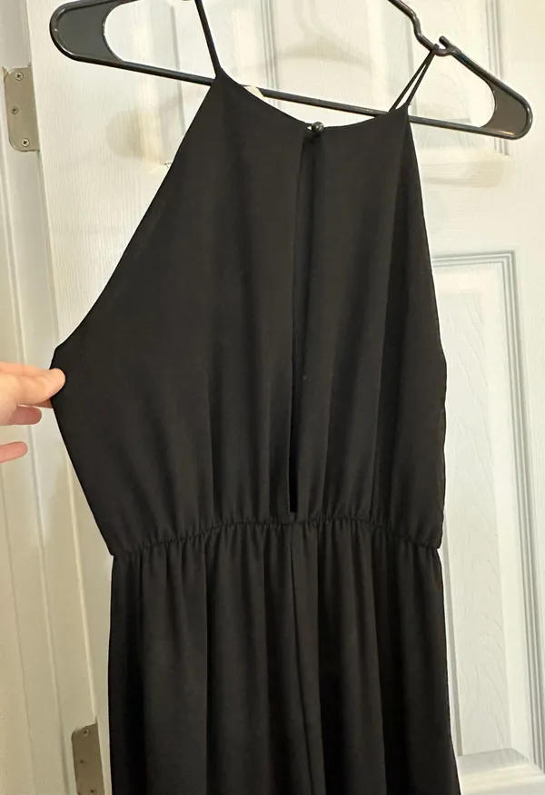 Pixi & Ivy Black Halter Slip Dress - Image 4