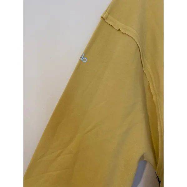 NWT ALO Yoga Washed Freestyle Sweatshirt Sulphur Wash Yellow Large - Image 10