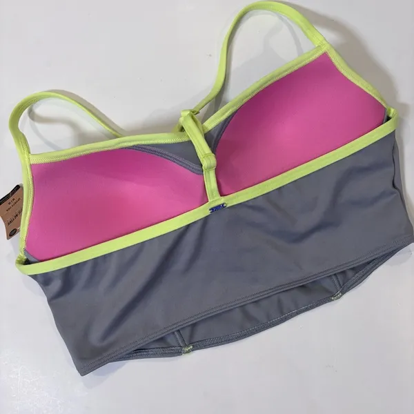 Victoria’s Secret Ultimate Push up Corset Gray Yellow Sports Bra New Size Medium - Image 3